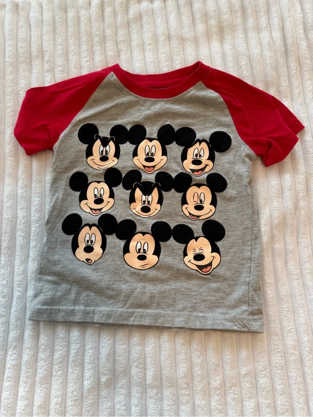 KidsMickey Mouse Bundle - Long & Short Sleeve Tops - Red, Gray, Black